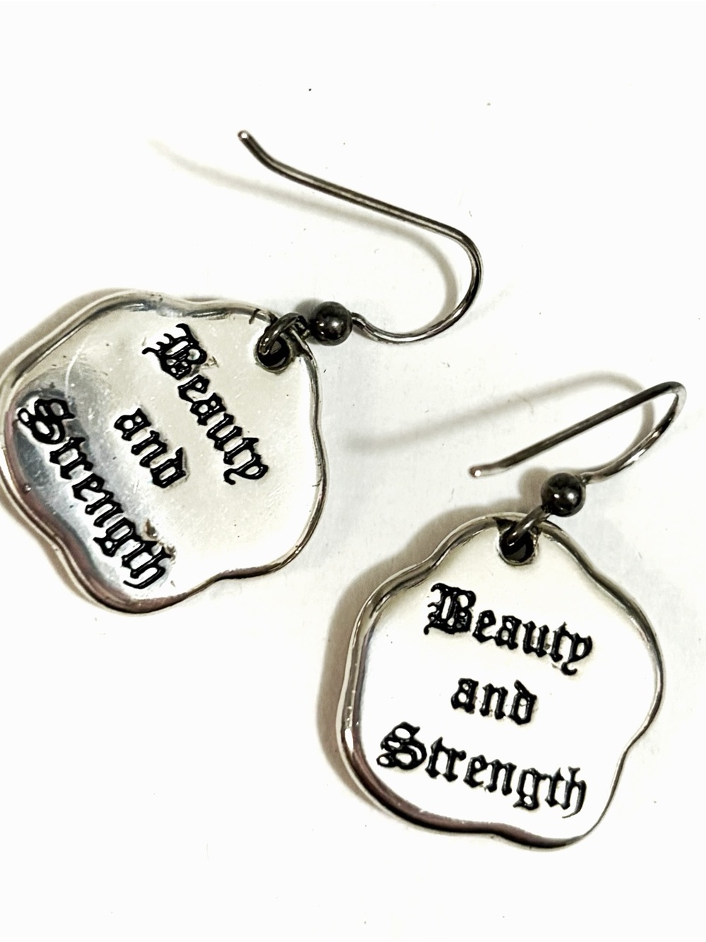 Brighton Beauty and Strength Stamp Pendant Earrings - Picture 4 of 5